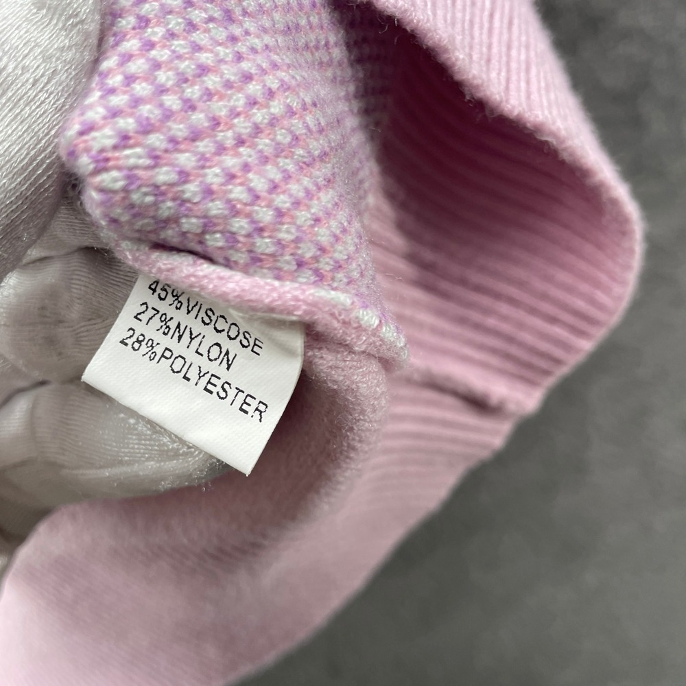 My Violet Teddy Bear Sweater Vest Womens XL/2X Pink Snowflake Presents Button - Picture 6 of 9